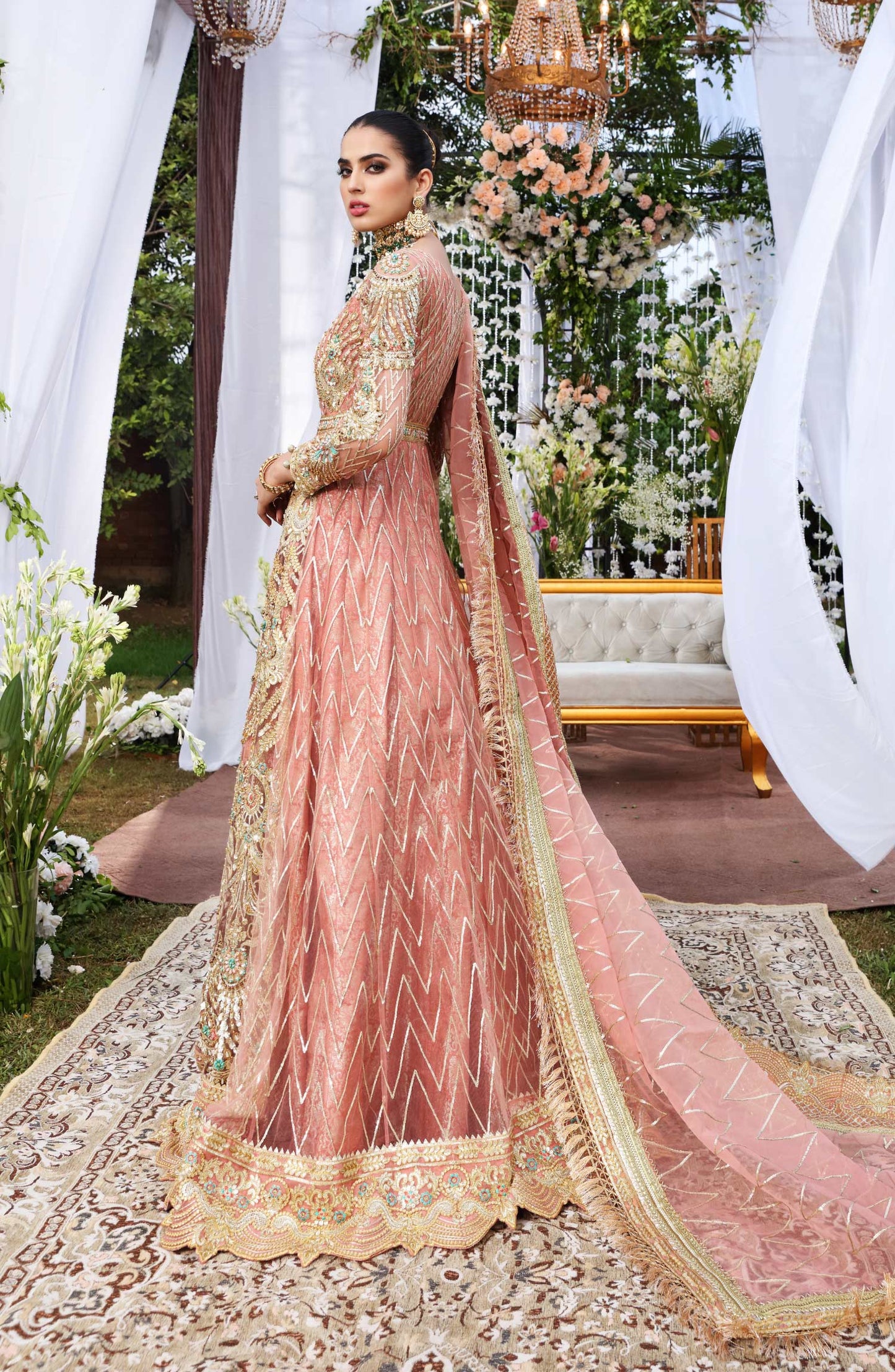 Bridal Maxi - Vogue Marvel (MBM-0014) | Maryum N Maria Luxury Bridal Collections | Embroidered Wedding Suits