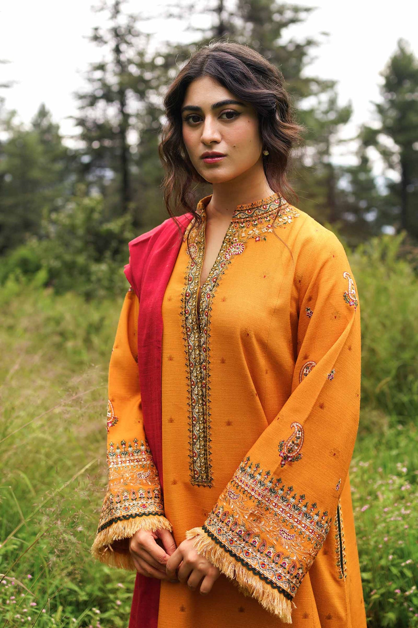 ZW22-6A | Zara Shahjahan Coco Winter Collection 2022 | Unstitched Embroidered Khaddar Linen  Suits