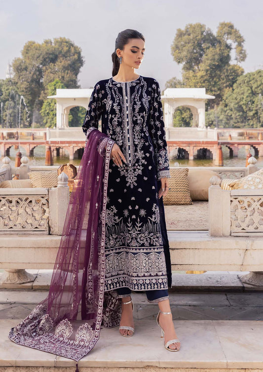 BAAGH - LOOK 03 | AIK Atelier Baagh Unstitched Velvet Winter Collection 2022 | Unstitched Embroidered Velvet Suits