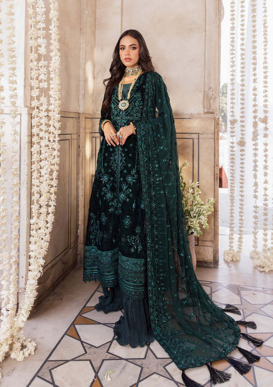 BAAGH - LOOK 08 | AIK Atelier Baagh Unstitched Velvet Winter Collection 2022 | Unstitched Embroidered Velvet Suits