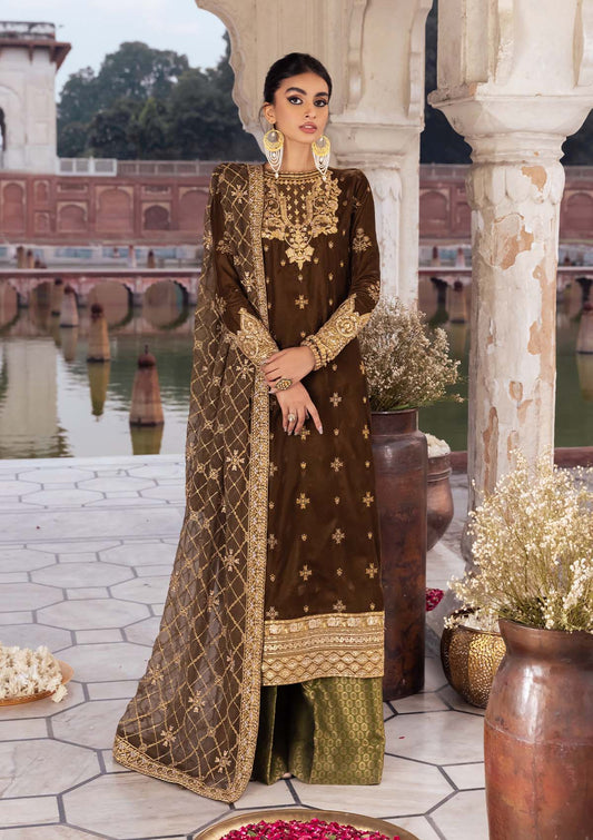 BAAGH - LOOK 10 | AIK Atelier Baagh Unstitched Velvet Winter Collection 2022 | Unstitched Embroidered Velvet Suits