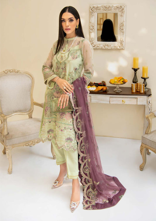 RÊVEUSE - LOOK 03 | AIK Atelier Reveuse Spring 2021 Collection - Organza & Tule | Unstitched mbroidered Organza Suits
