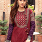 Unstitched Sateen CST-401-Maroon | MariaB Sateen Cotton Collection 2021 | Unstitched Embroidered Cotton Satin Suits