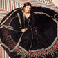 Unstitched Sateen CST-403.-Black | MariaB Sateen Cotton Collection 2021 | Unstitched Embroidered Cotton Satin Suits