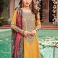 Unstitched Sateen CST-406-Mustard | MariaB Sateen Cotton Collection 2021 | Unstitched Embroidered Cotton Satin Suits