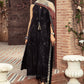 Unstitched Sateen CST-408-Black | MariaB Sateen Cotton Collection 2021 | Unstitched Embroidered Cotton Satin Suits