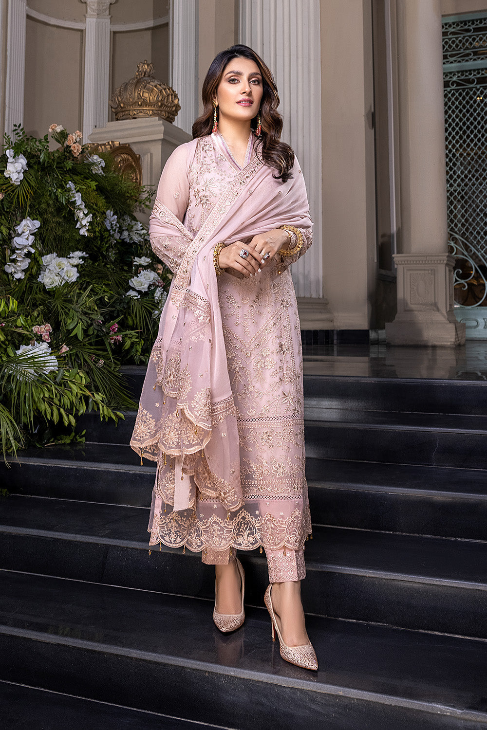 Daisy Dust | Azure Luxe Embroidered 3pcs Collections 2023