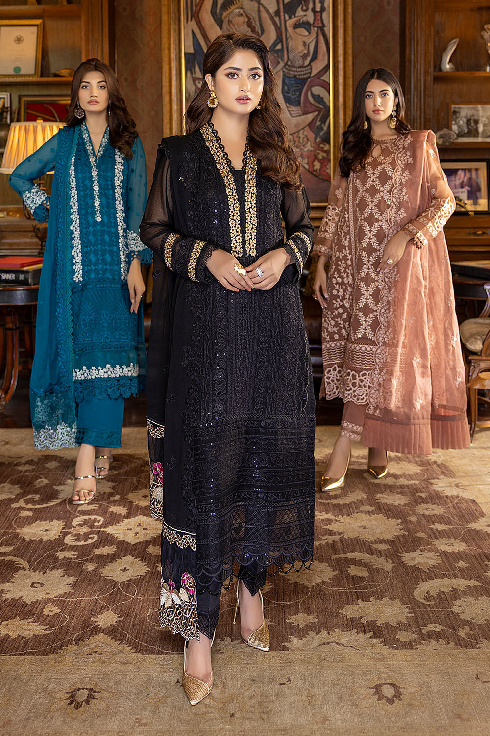 Dazzling Fairy | Azure Luxe Embroidered 3pcs Collections 2023