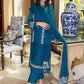 Glamour Glow | Azure Luxe Embroidered 3pcs Collections 2023