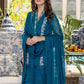 Glamour Glow | Azure Luxe Embroidered 3pcs Collections 2023