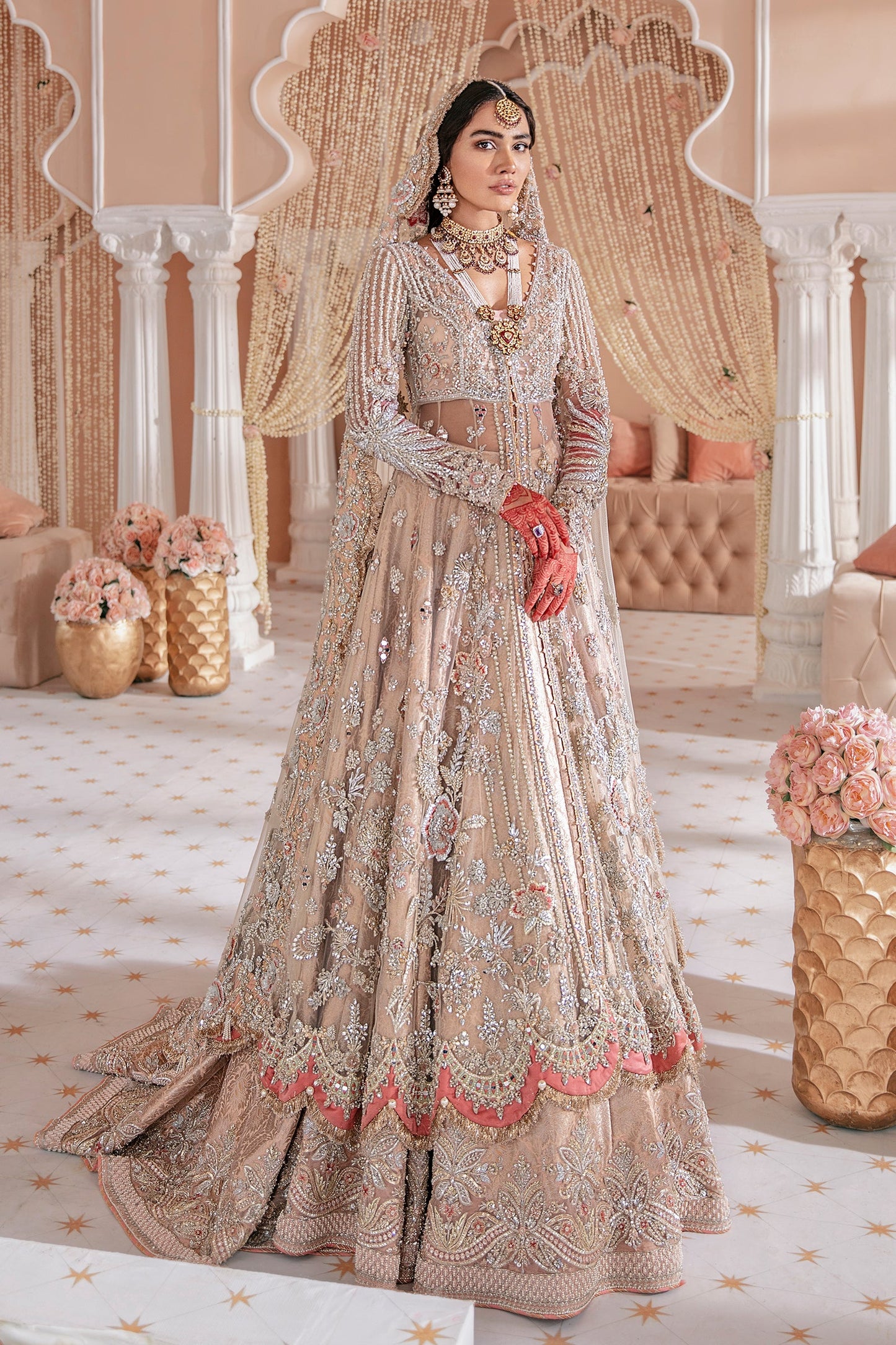 Shirin Mehar (ZB-05) | Zaha Bridal Nikkah Luxury RTW Collection | Stitched Embellished Suits