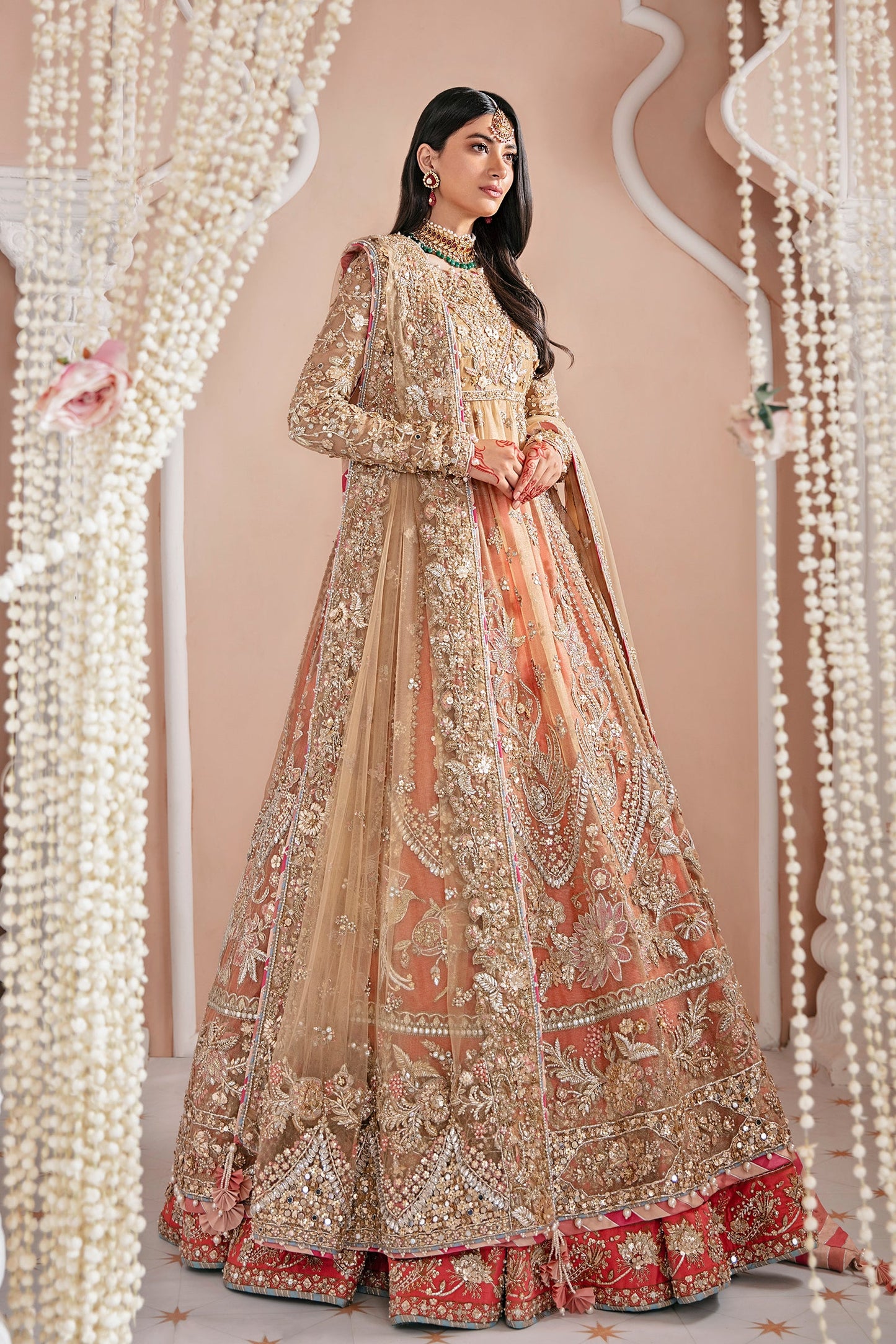Masakali (ZB-12) | Zaha Bridal Nikkah Luxury RTW Collection | Stitched Embellished Suits