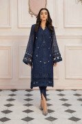 LF-CC-112-B-Navy Blue | MariaB M.Luxe Fabrics | Unstitched Embroidered Fabric