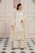 LF-PCN-117-A-White | MariaB M.Luxe Fabrics | Unstitched Embroidered Fabric