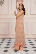 LF-PN-104-A-Peach | MariaB M.Luxe Fabrics | Unstitched Embroidered Fabric