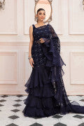 LF-PN-108-A-Blue | MariaB M.Luxe Fabrics | Unstitched Embroidered Fabric