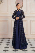 LF-PN-108-A-Blue | MariaB M.Luxe Fabrics | Unstitched Embroidered Fabric
