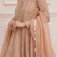 LF-PO-101-A-Peach | MariaB M.Luxe Fabrics | Unstitched Embroidered Fabric