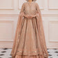 LF-PO-101-A-Peach | MariaB M.Luxe Fabrics | Unstitched Embroidered Fabric