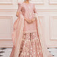 LF-PO-107-B-Pink | MariaB M.Luxe Fabrics | Unstitched Embroidered Fabric
