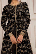 LF-VT-114-A-Black | MariaB M.Luxe Fabrics | Unstitched Embroidered Fabric