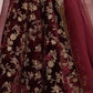LF-VT-114-B-Maroon | MariaB M.Luxe Fabrics | Unstitched Embroidered Fabric