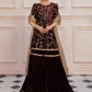 LF-VT-114-B-Maroon | MariaB M.Luxe Fabrics | Unstitched Embroidered Fabric
