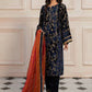 LF-VT-114-C-Navy Blue | MariaB M.Luxe Fabrics | Unstitched Embroidered Fabric
