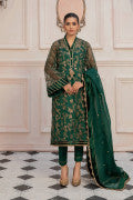 LF-ZN-122-A-Green | MariaB M.Luxe Fabrics | Unstitched Embroidered Fabric