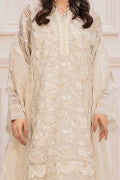 LF-PCN-105-A-White | MariaB M.Luxe Fabrics | Unstitched Embroidered Fabric
