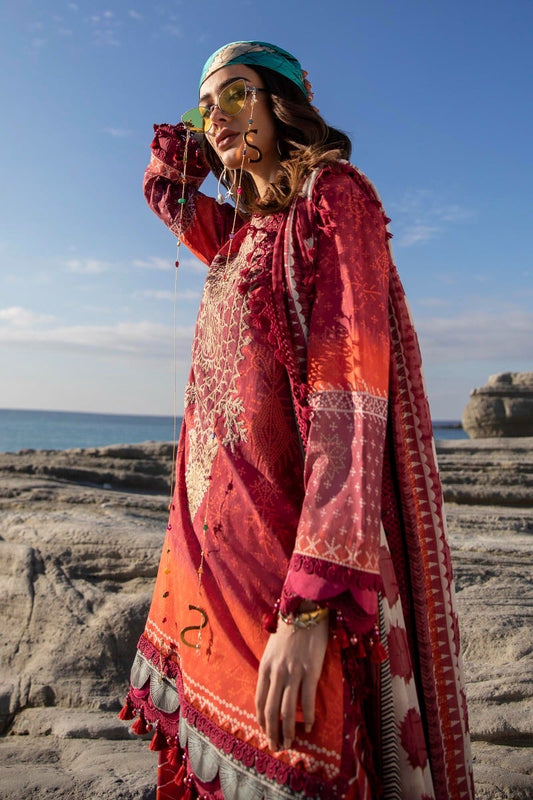 M221-008B-CI | Sana Safinaz Muzlin Spring Collection 2022 Vol 1  | Unstitched Printed Lawn Suits