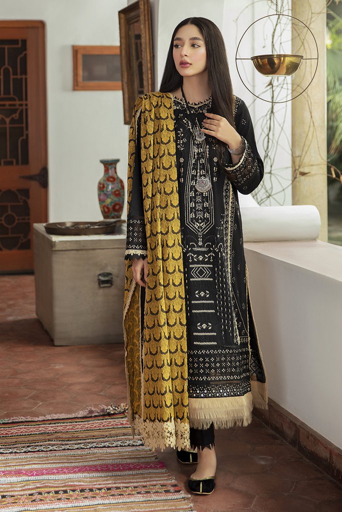 NW-10 | Qalamkar Qline Linen Winter Collection 2021 | Unstitched Embroidered Organza Suits
