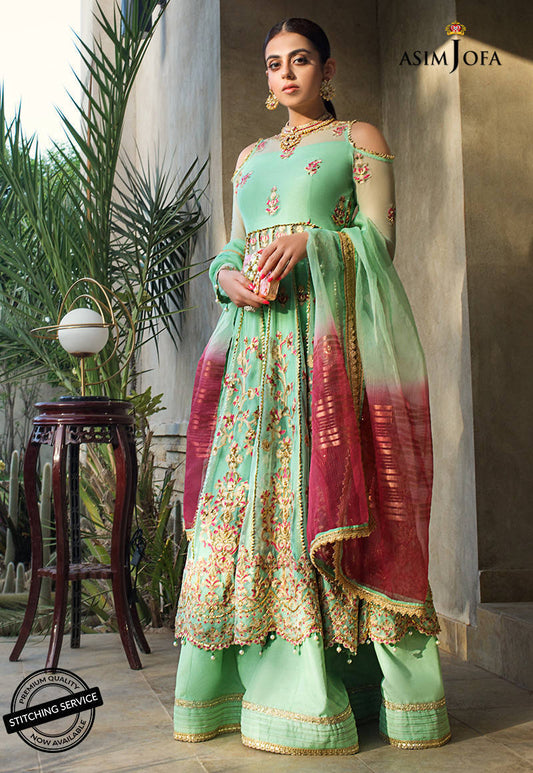 AJLE-14 |  Asim Jofa Chiffon Collection 2021 Limited Edition Vol 2 | Unstitched Embroidered Chiffon Suits