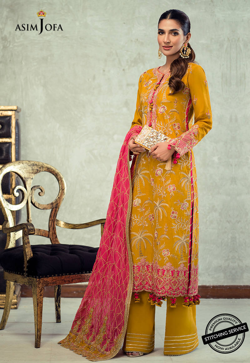 AJLE-19 |  Asim Jofa Chiffon Collection 2021 Limited Edition Vol 2 | Unstitched Embroidered Chiffon Suits