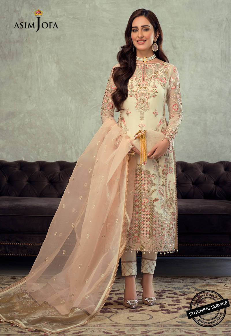 AJLE-16 |  Asim Jofa Chiffon Collection 2021 Limited Edition Vol 2 | Unstitched Embroidered Chiffon Suits