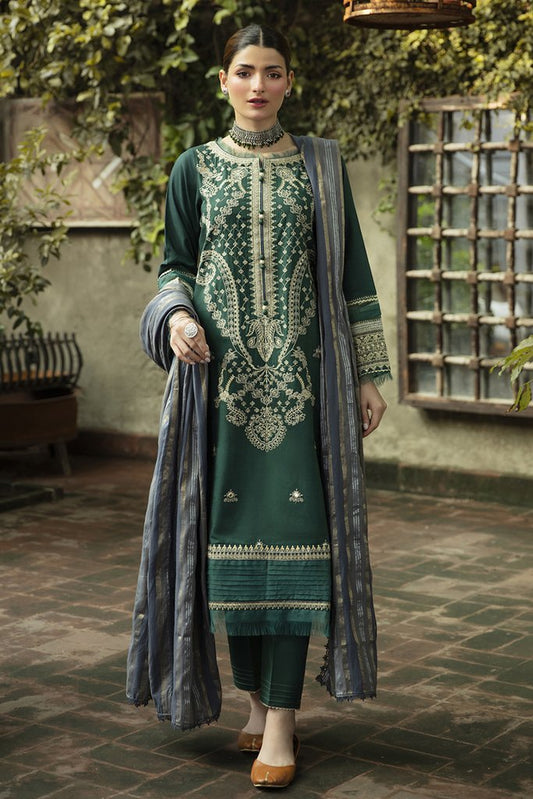 NW-04 | Qalamkar Qline Linen Winter Collection 2021 | Unstitched Embroidered Organza Suits