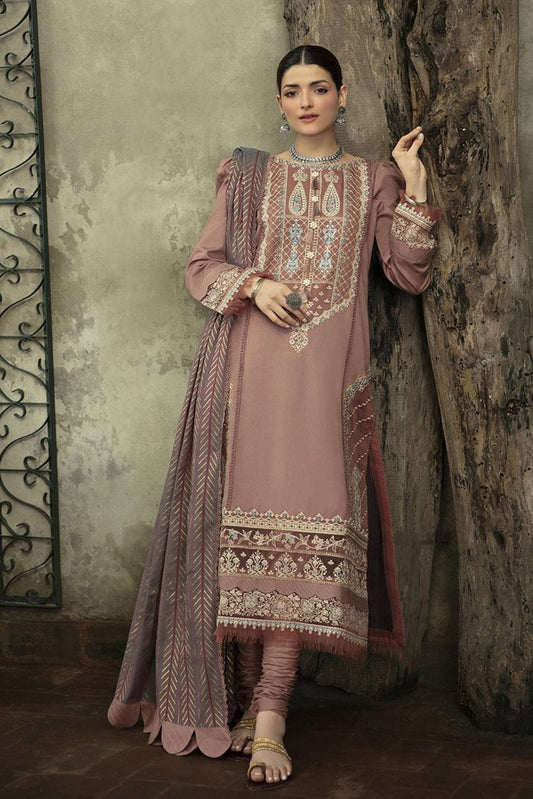 NW-01 | Qalamkar Qline Linen Winter Collection 2021 | Unstitched Embroidered Organza Suits