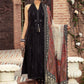 Unstitched Sateen CST-408-Black | MariaB Sateen Cotton Collection 2021 | Unstitched Embroidered Cotton Satin Suits