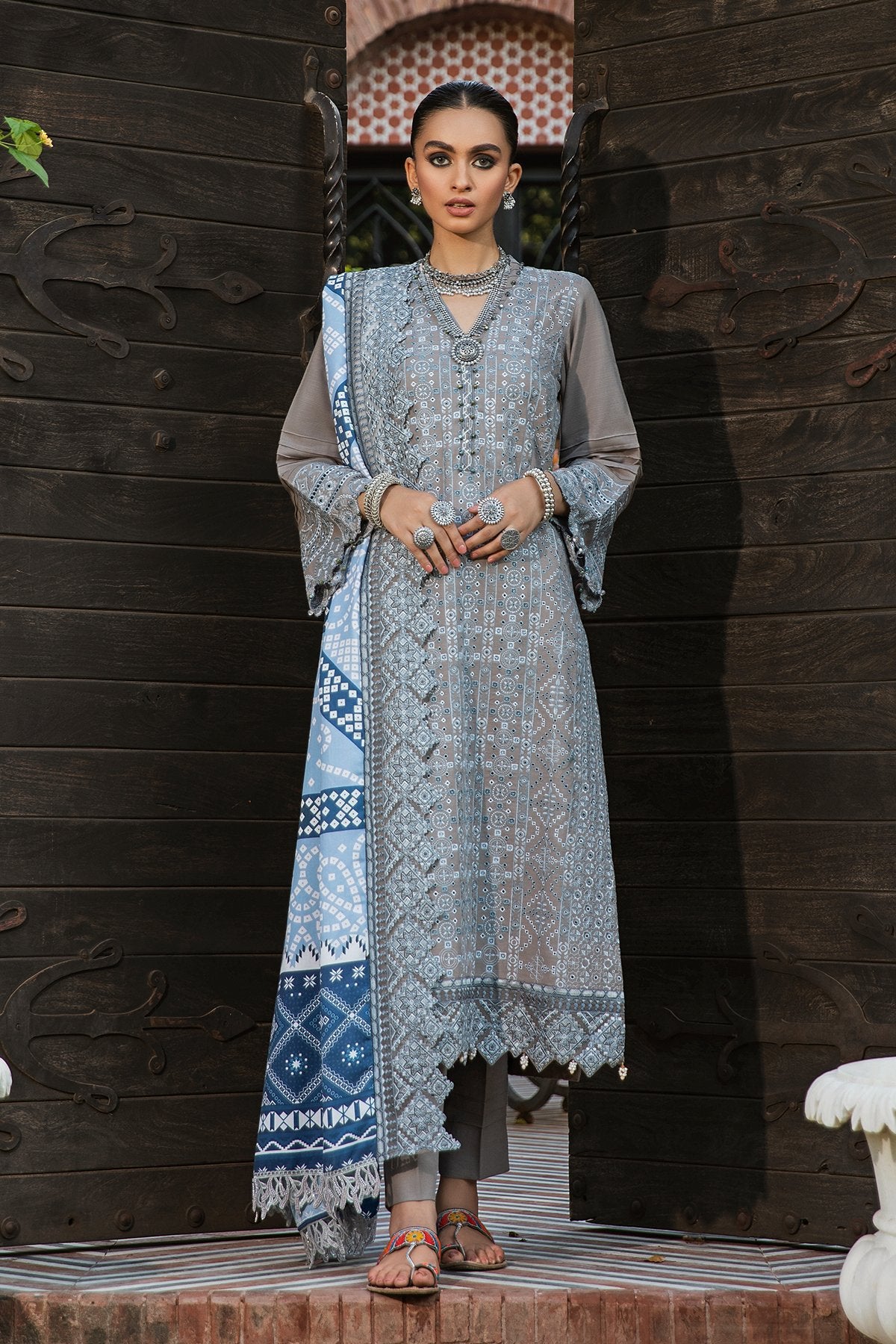 AFROZ NW-36 |  Nureh Maya Khaddar Fall / Winter Collection 2021 | Unstitched Embroidered Slub Khaddar Suits