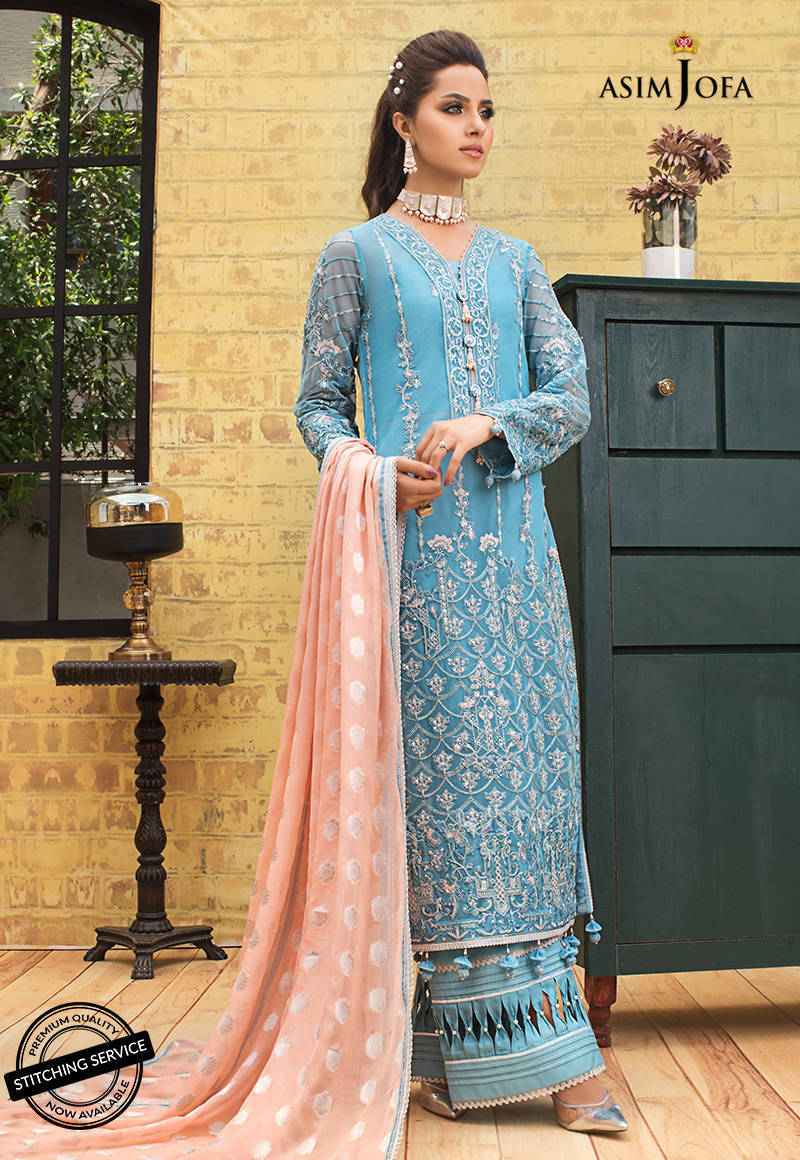 AJLE-21 |  Asim Jofa Chiffon Collection 2021 Limited Edition Vol 2 | Unstitched Embroidered Chiffon Suits