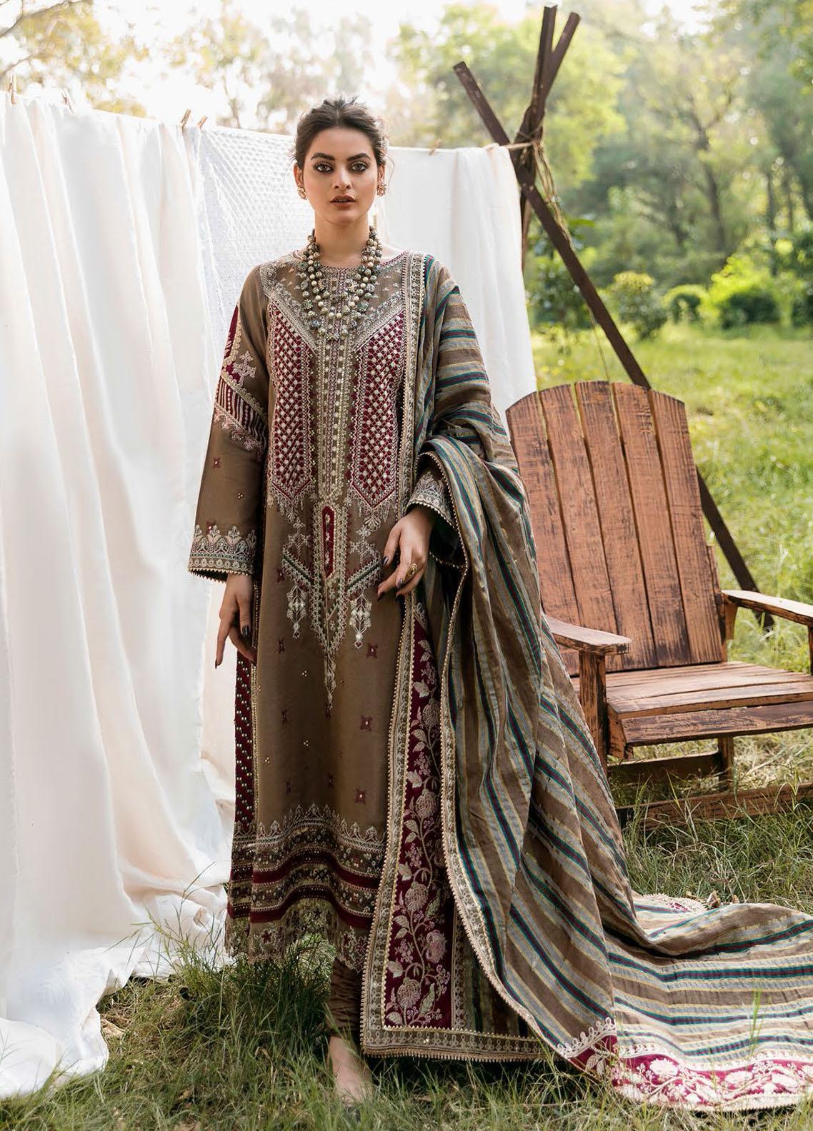 KK-06 | Qalamkar Winter Shawl Collection 2021 | Unstitched Embroidered Suits