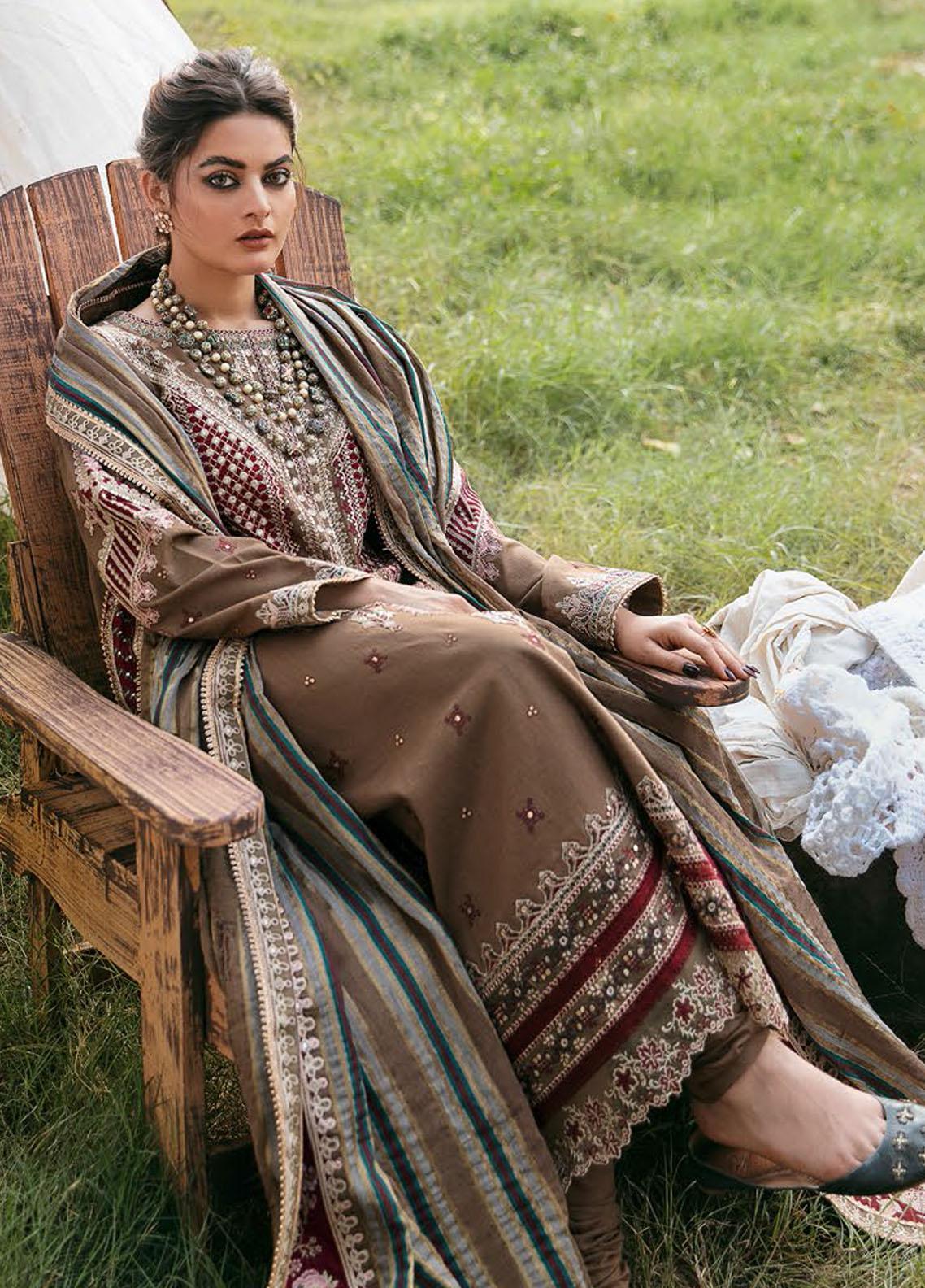 KK-06 | Qalamkar Winter Shawl Collection 2021 | Unstitched Embroidered Suits