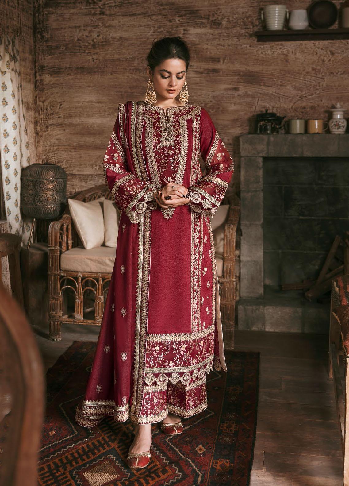 KK-07 | Qalamkar Winter Shawl Collection 2021 | Unstitched Embroidered Suits