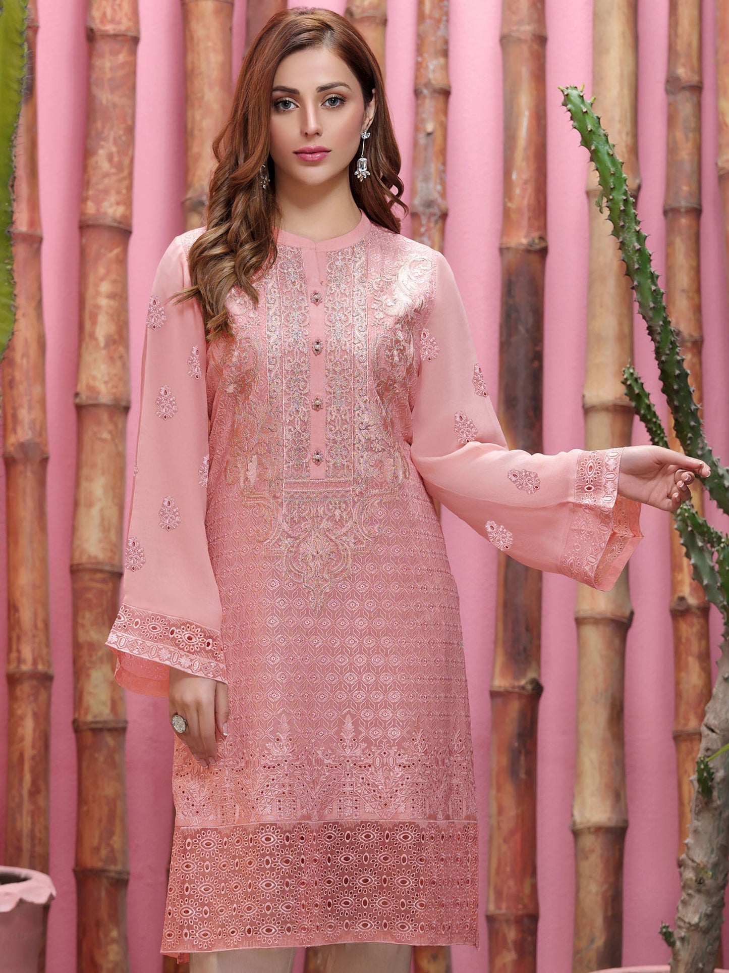 Embroidered Chiffon Shirt | Lime Light Women Eid Collection 2023