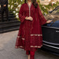 Vibrant Ruby | Azure Luxe Embroidered 3pcs Collections 2023