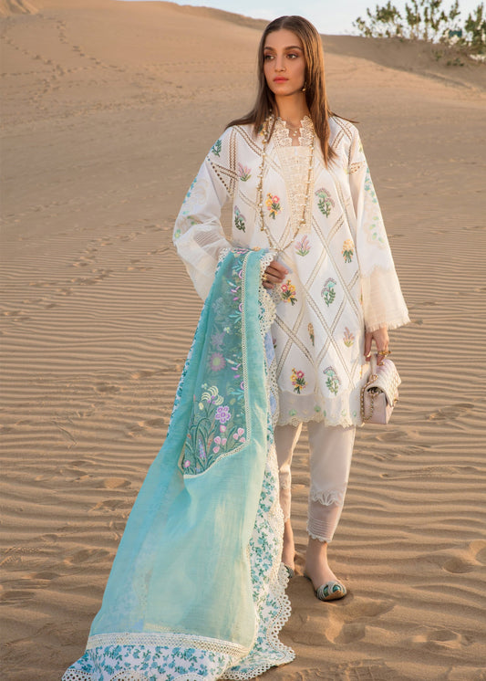 French Summer Ivory | Crimson Luxury Lawn Collection 2023 | Unstitched Embroidered Lawn Suits